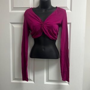 Express Purple cropped top